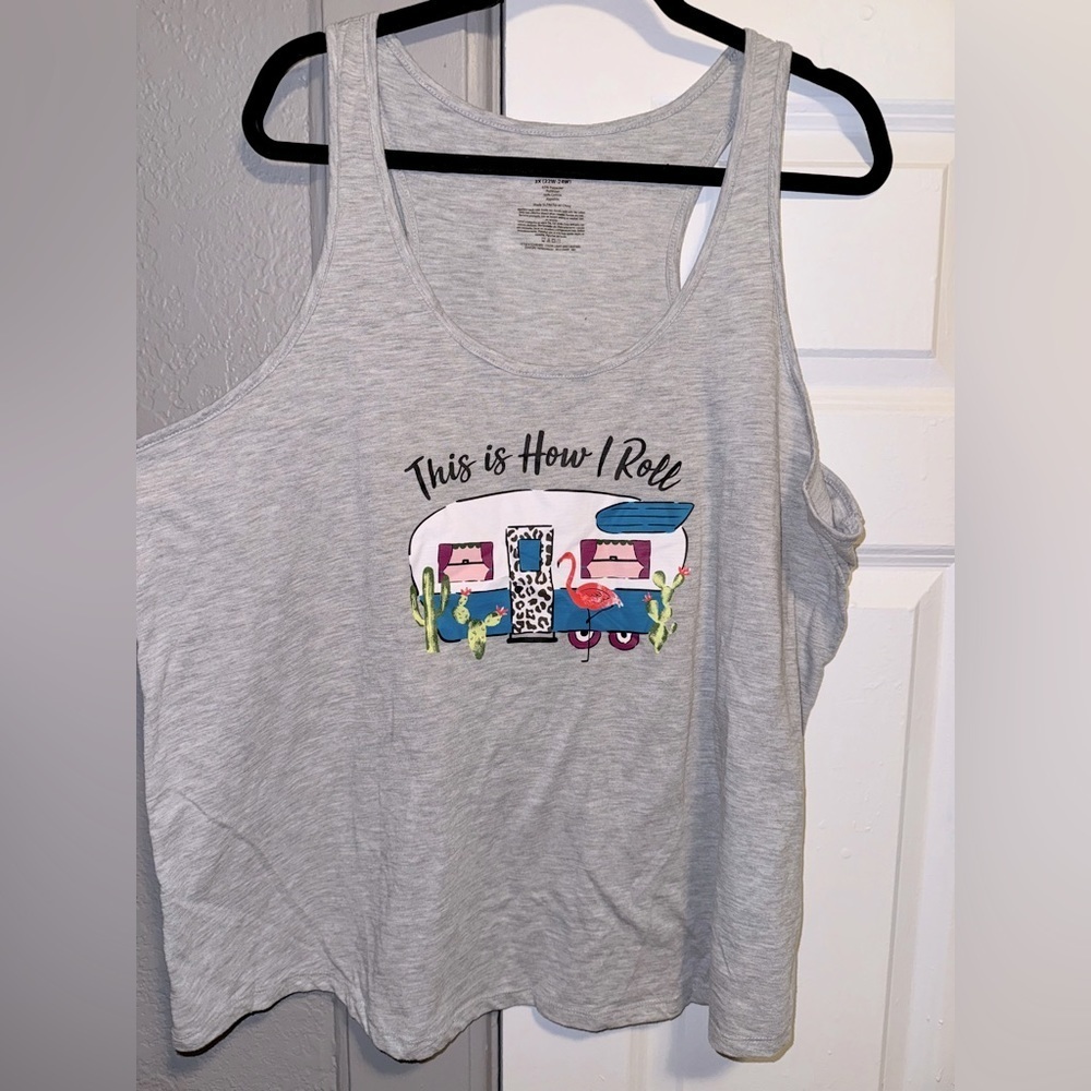 Secret treasures gray tank top woman size 3X(22W-24W)